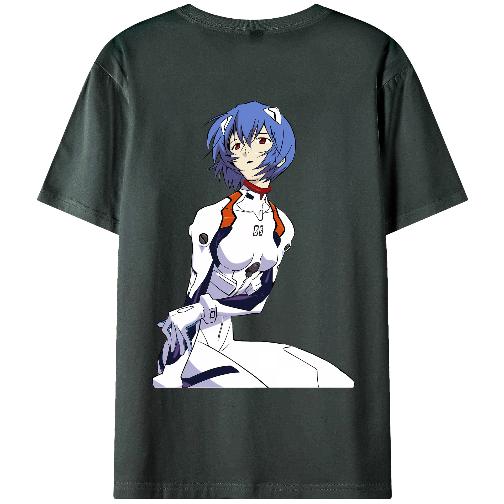 （画像用） EVA 新世紀エヴァンゲリオン 綿100％ メンズ半袖Tシャツ（バックプリント） 通気性